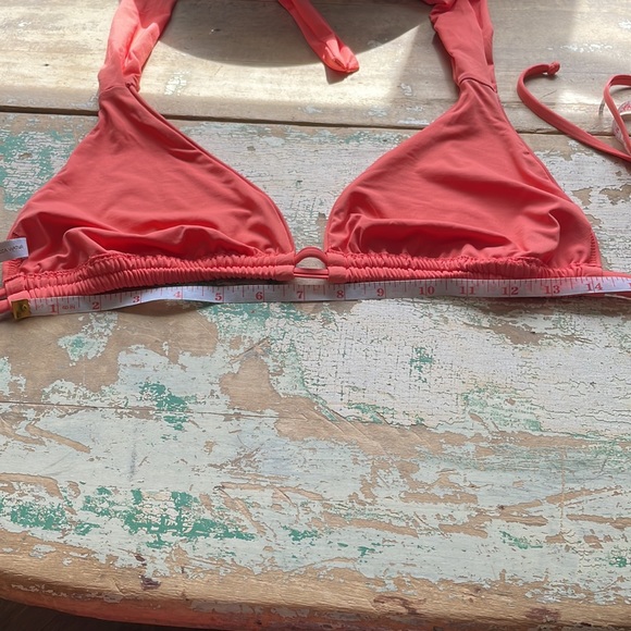 BECCA PEACH BIKINI HALTER TOP D CUP LARGE - Picture 10 of 12